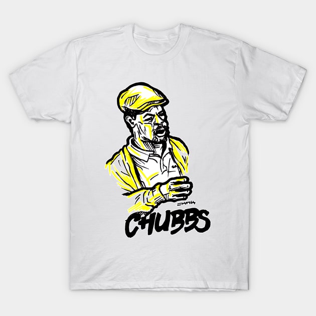 Happy Chubbs Gilmore T-Shirt by sketchnkustom